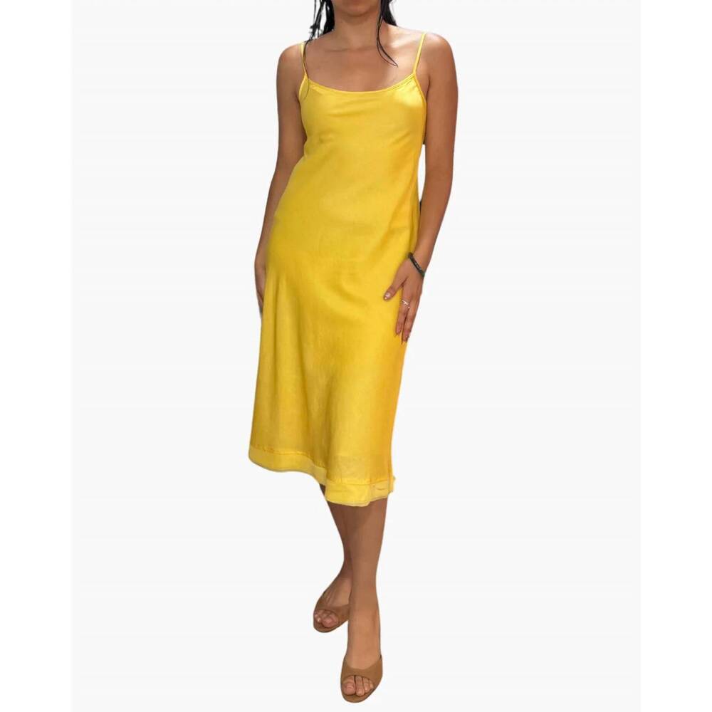 NEW BRAZEAU TRICOT double classic slip dress in meyer